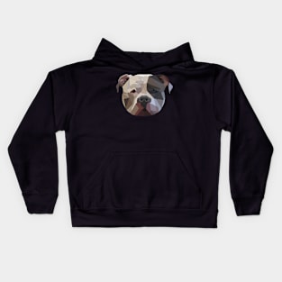 Dog American Staffordshire Terrier Low Poly Type Kids Hoodie